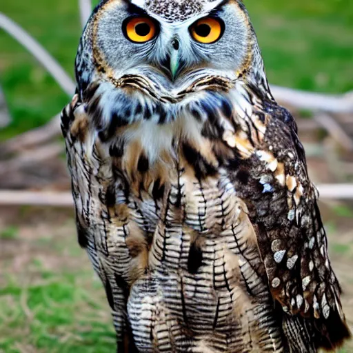 Prompt: Yoll Eagle Owl as commandante, 8K