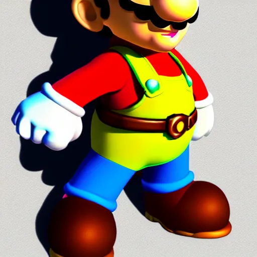 Prompt: super mario as batman, highly detailed, extremely high quality, hd, 4 k, 8 k, professional photographer, 4 0 mp, lifelike, top - rated, award winning, realistic, detailed lighting, detailed shadows, sharp, no blur, edited, corrected, trending