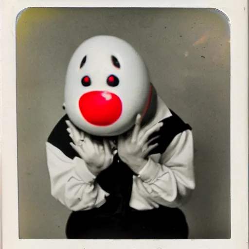 Prompt: 1 9 5 0 s polaroid picture of mr mime