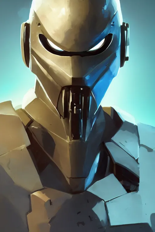 Image similar to epic mask helmet robot ninja portrait stylized as fornite style game design fanart by concept artist gervasio canda, behance hd by jesper ejsing, by rhads, makoto shinkai and lois van baarle, ilya kuvshinov, rossdraws global illumination radiating a glowing aura global illumination ray tracing hdr render in unreal engine 5