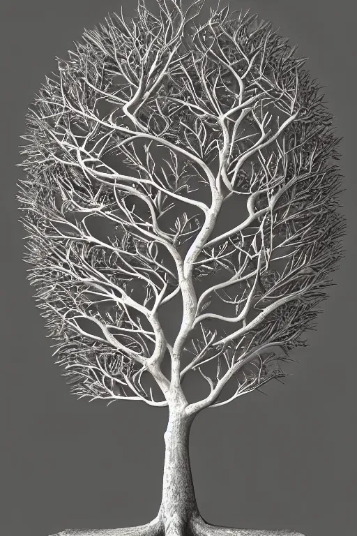 Image similar to a tree, intricate, elegant, highly detailed, smooth, sharp focus, artstation