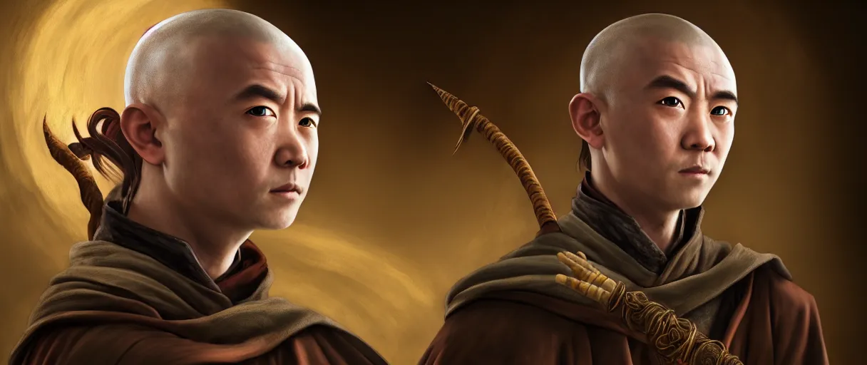 Image similar to hyperrealist highly detailed english medieval portrait of a master earthbender man, concept art avatar the last airbender dramatic studio lighting cell shaded 8k wide angle shallow depth of field