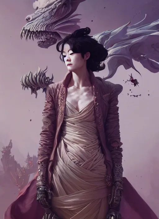 Prompt: Han Hyo Joo as a super villain, luxurious, fantasy, intricate, elegant, highly detailed, digital painting, artstation, concept art, matte, sharp focus, illustration, art by WLOP and Peter Mohrbacher and James Jean, masterpiece, Refined, upscaled