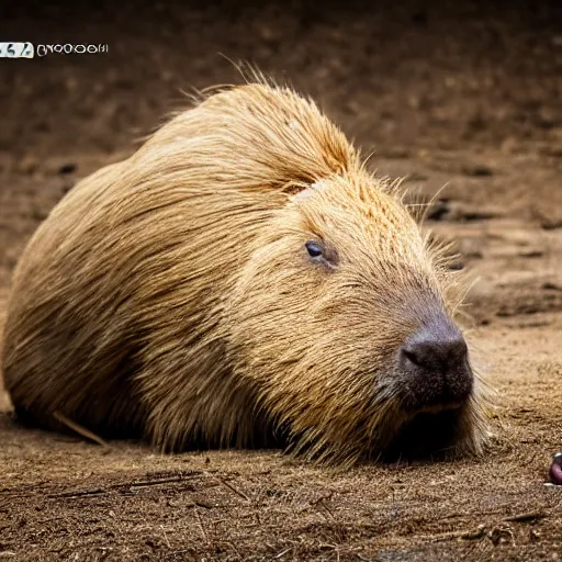 Image similar to capybara eating gpus, professional photograph, studio lighting, rule of thirds