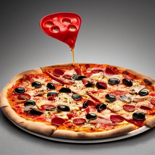 Image similar to Pizza in a can,promotional,studio lighting,detailed