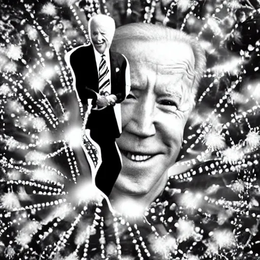 Image similar to “ joe biden trapped in a black and white picture of the july 4 th ball ”