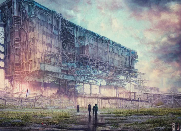 Image similar to detailed full body concept art illustration colorful pastel painting of a nightmare Chernobyl in full intricate detail, ultra detailed, digital art, octane render, 4K, dystopian, micro details