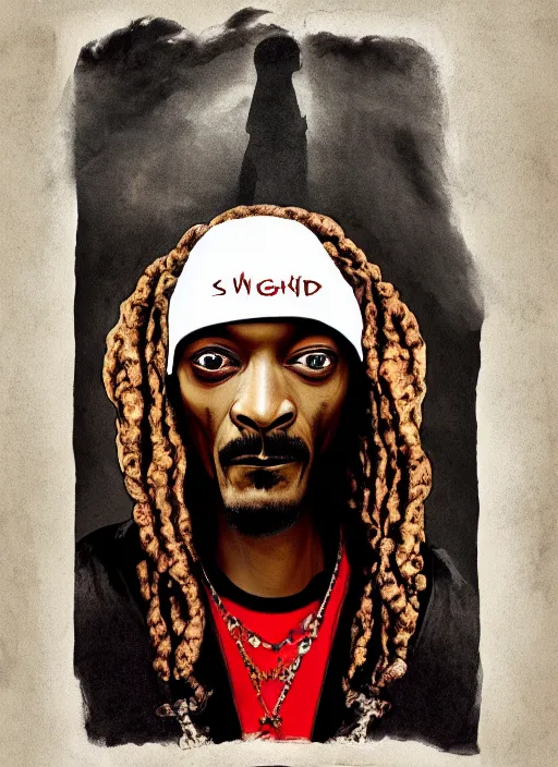 Image similar to snoop dog,red eye,hobbit