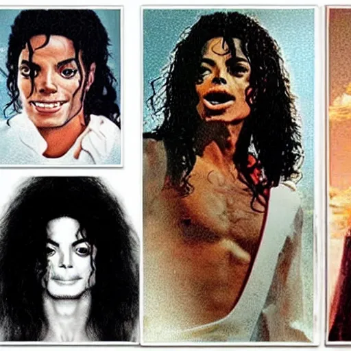 Prompt: michael jackson as jesus christ, old style pictures