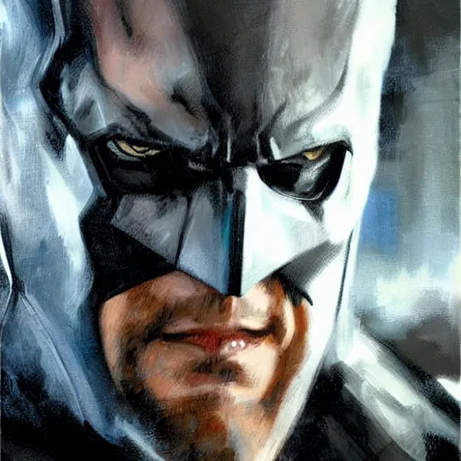 Prompt: close up of batman, cinematographic shot, by daniel f. gerhartz