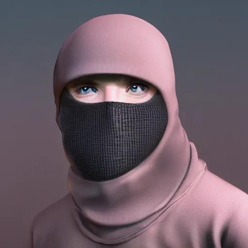 Prompt: criminal wearing a balaclava holding an automatic weapon, cinematic, hyperrealism, octane rendering, 8 k, depth of field, bokeh, iridescent accents