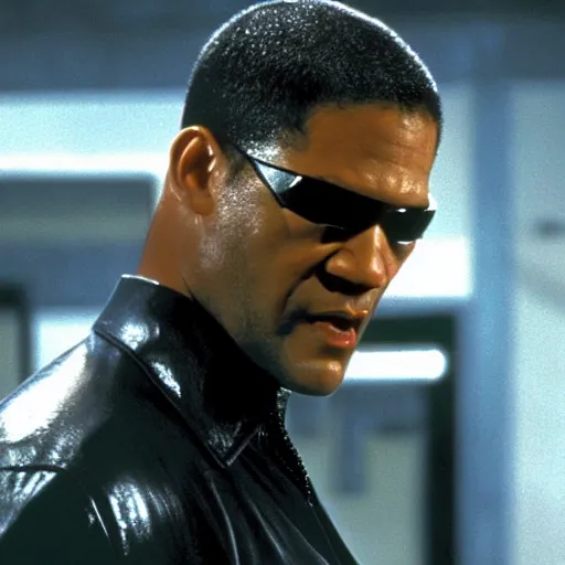 Image similar to Lawrence fishburne as neo in the matrix
