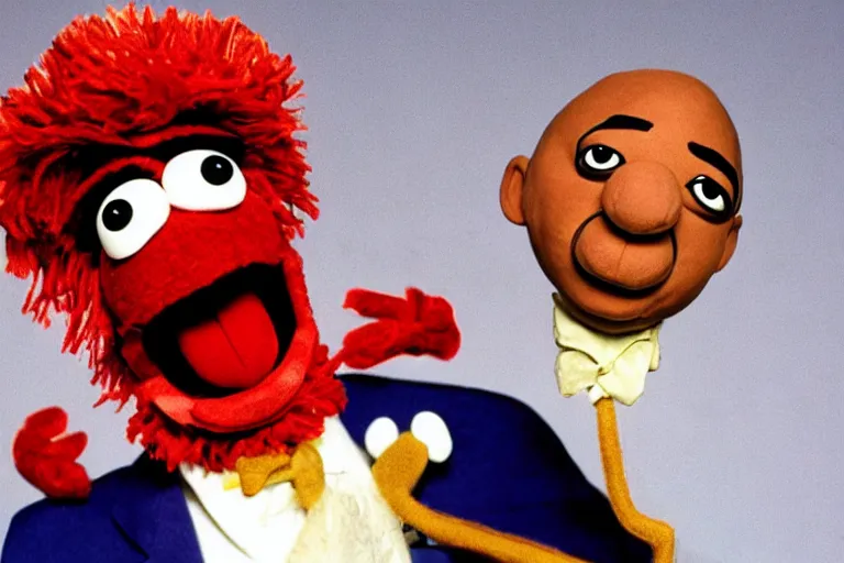 Image similar to still of ainsley harriott as a muppet puppet, in the muppet