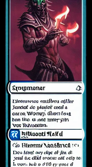 Image similar to magic the gathering card with text