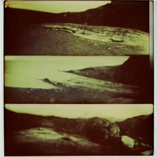 Image similar to polaroid of Fell beasts by Tarkovsky