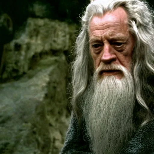 Image similar to A Still of Patrick McGoohan as Gandalf in The Lord of the Rings (2001)