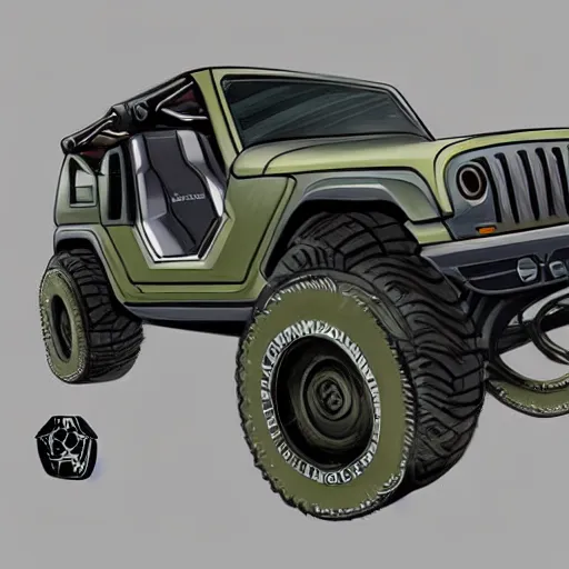 Image similar to concept art jeep inspired by halo