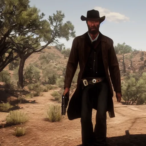 Prompt: clint eastwood in red eead redemption 2