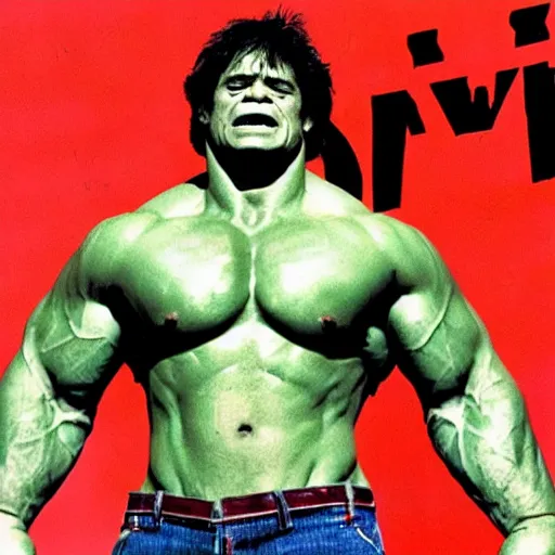 Image similar to hulk performing at woodstock