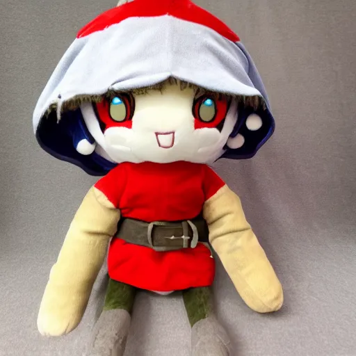 Image similar to cute fumo plush of the boy who runs the local inn in an rpg village, npc villager, vray