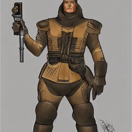 Prompt: Dune 2021 concept art Harkonnen soldier