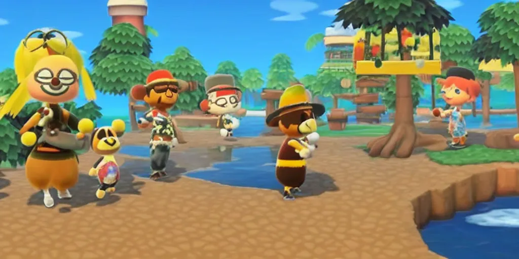 Prompt: herky the hawk in animal crossing new horizons