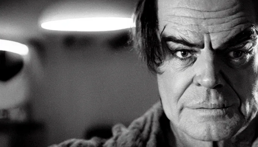 Image similar to 37 year young Jack Nicholson as Randle McMurphy in The Avengers (2012), cinematic lighting, off-center composition, cinematography