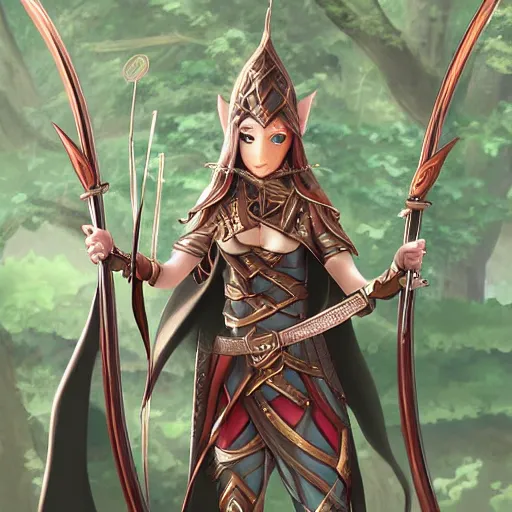 Image similar to elven archer by Akihito Tsukushi