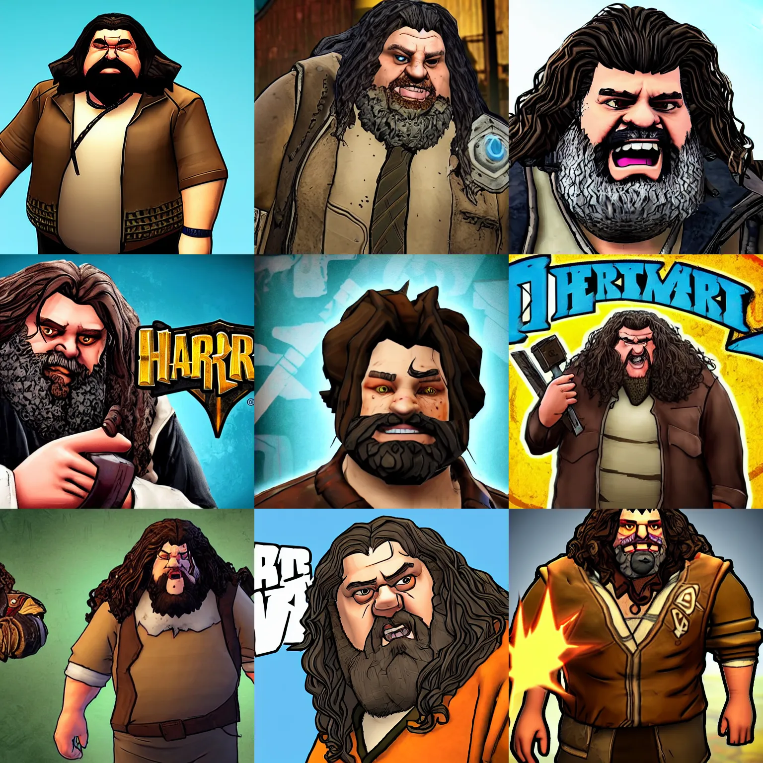 Prompt: Hagrid from Harry Potter in Borderlands 3