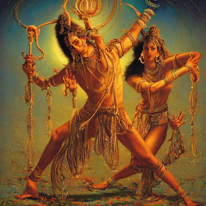 Image similar to shiva dancing, art by james c. christensen and keith parkinson