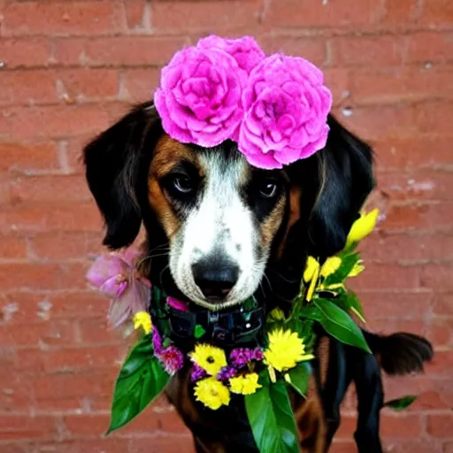 Image similar to flowerpunk dog