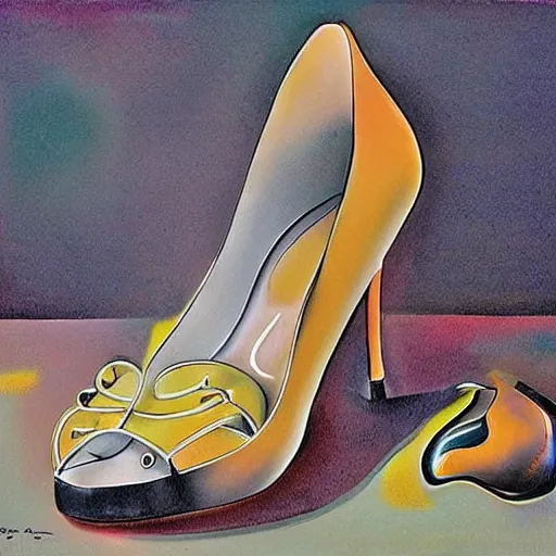 Image similar to high heel shoes in the style of salvador dali, highly detailed, studio lighting