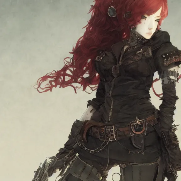 Image similar to christina hendricks!!! goth, tankoban, 4 k, tone mapping, akihiko yoshida, james jean andrei riabovitchev marc simonetti, yoshitaka amano, long hair, curly, h. hydrochaeri