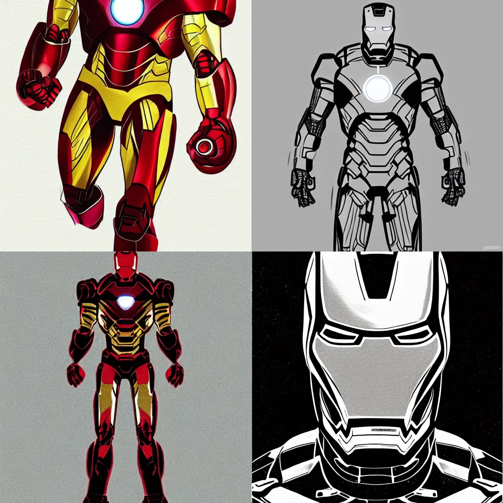 Prompt: iron man, doodle