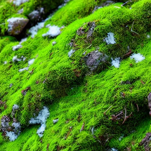 Prompt: Snow moss