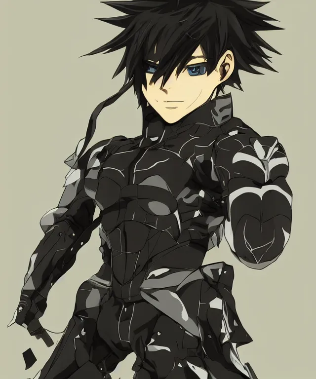 Image similar to concept art for an shonen anime protagonist in the style of metal gear in the style of metal gear rising trending on artstation deviantart pinterest detailed realistic hd 8 k high resolution