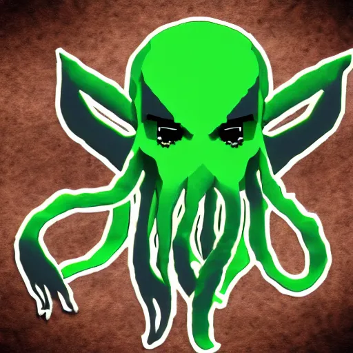 Prompt: Cthulhu in Minecraft