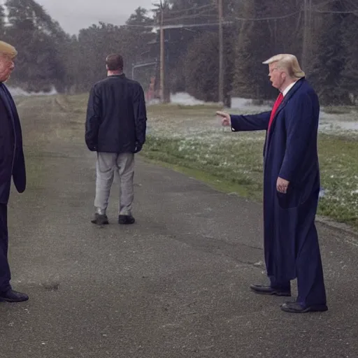 Image similar to 4k Photo of Alex Jones Donald Trump on January 6th, gregory Crewdson, award winning