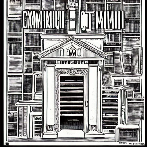 Prompt: cyrillic text siamese cat kremlin style of “ chris ware ” acme novelty library