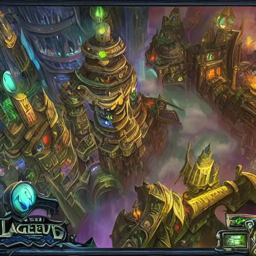 Image similar to the city of Zaun Undercity from League of Legends Arcane