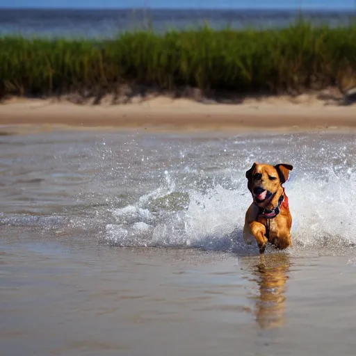 Image similar to dog swimming in the beach