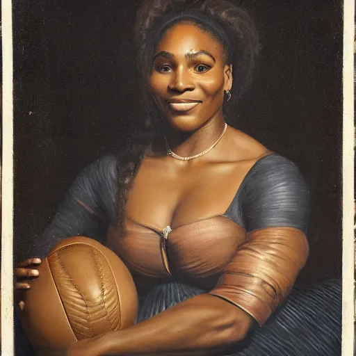 Image similar to serena williams, early american portrait