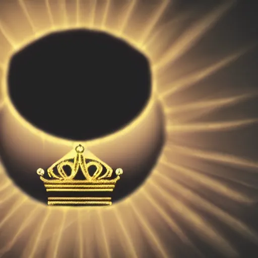 Prompt: a gold crown shaped like a lens flare