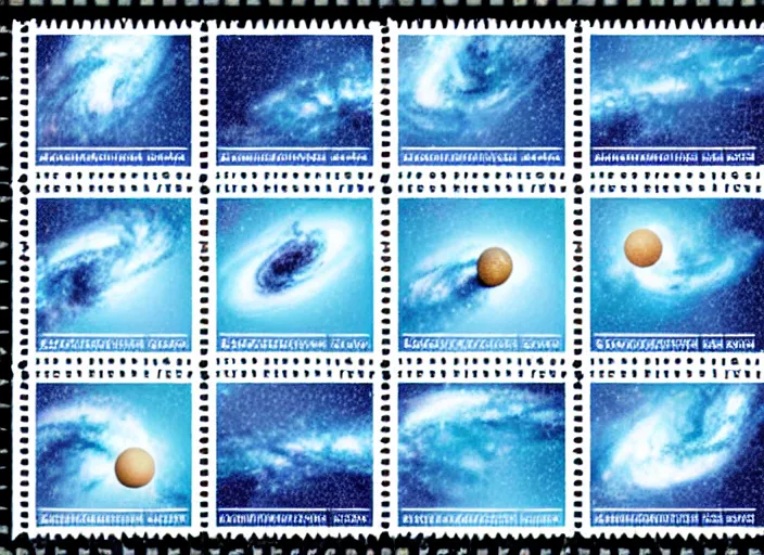 Image similar to a minimalistic milky way galaxy as a postage stamp, minimalistm, voroni diagram