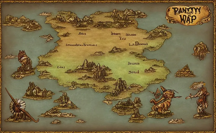 Image similar to fantasy world map,