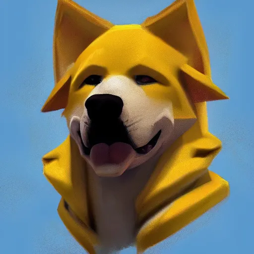 Yellow dog man, digital art, furry fandom, artstation, | Stable ...