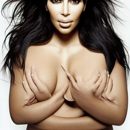 Prompt: a portrait of KIm Kardashian by Martin Schoeller, photorealistic, global lighting
