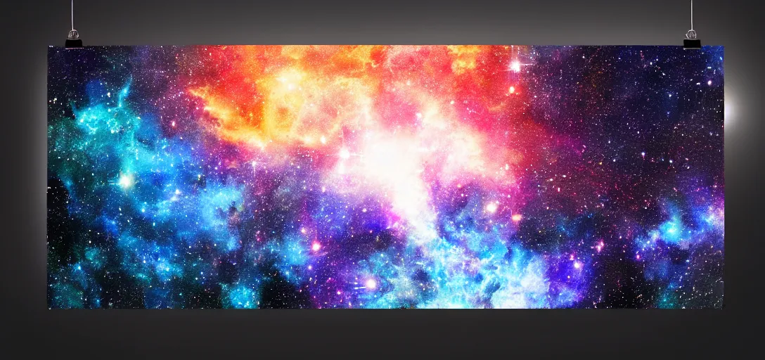 Prompt: Abstract poster of a galaxy