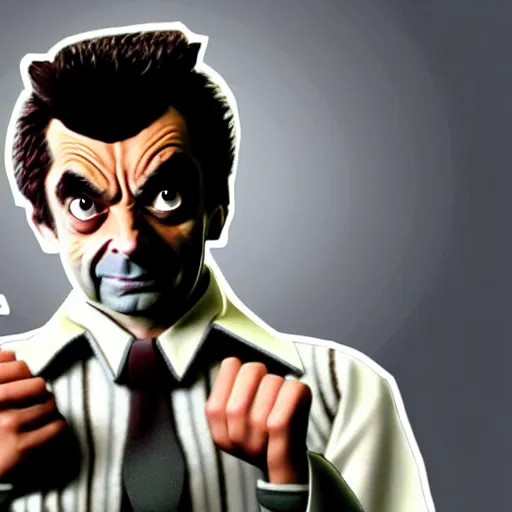 Image similar to mr. bean as wolverine from the xmen movie. movie still. cinematic lighting.