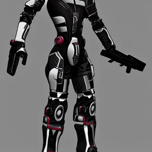 Prompt: a cybernetic soldier in the style of mass effect wearing coattails